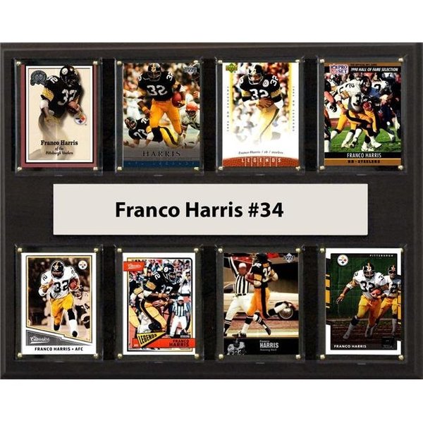 Williams & Son Saw & Supply C&I Collectables 1215HARRIS8C NFL 12 x 15 in. Franco Harris Pittsburgh Steelers 8-Card Plaque 1215HARRIS8C